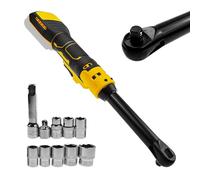 Llave de trinquete inalámbrica para batería Dewalt de 20 V, juego de llaves de trinquete extendidas eléctricas de 3/8" con dados de 9, 10, 11, 12, 13, 14, 15 y 17 mm, 600 RPM, 100 N·m
