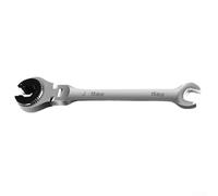 Llave de trinquete métrica, cabeza flexible, llave de extremo abierto, acero al cromo vanadio para reparación de automóviles, tareas de mantenimiento del hogar (15 mm)
