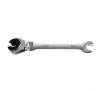Llave de trinquete métrica, cabeza flexible, llave de extremo abierto, acero al cromo vanadio para reparación de automóviles, tareas de mantenimiento del hogar (27 mm)