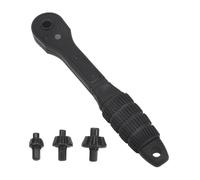 Llave de trinquete para apriete y aflojamiento del portabrocas de taladro, herramienta mecánica para trabajos de bricolaje | 2 en 1 llave de portabrocas y llave de apertura fija, trinquete doble