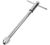 Llave de trinquete para grifos métricos M5-M12, herramienta de roscado ajustable de aleación de acero con cabezal de agarre de diamante y mango en T desmontable, para bricolaje, reparación y