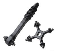 Llave de trinquete portátil 4 en 1 para llave de portabrocas y abrelatas, herramienta manual resistente para portabrocas de 12,7 mm y 17,5 mm en negro (B)