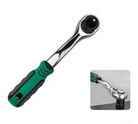 Llave de trinquete profesional de 72 dientes con mango de extensión de 1/4 3/8 1/2 para uso automotriz con botón de cambio rápido de enchufe y mango antideslizante (3/8)