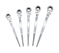 Llave de trinquete puntiaguda, llave de vaso reversible de dientes finos blanca para fijación de precisión, herramienta mecánica profesional compacta (19-21 mm)