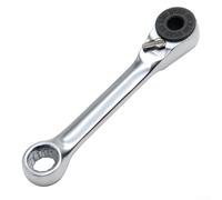 Llave de trinquete resistente hecha de acero al cromo vanadio con mecanismo de 60 dientes para un control preciso y salida de par de 60 nm para ideal para espacios de trabajo pequeños con múltiples