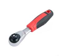 Llave de trinquete reversible de liberación rápida de 72 dientes de 1/4 pulgadas para reparación de automóviles Mini, acero al cromo vanadio, agarre de goma antideslizante, diseño compacto de 90 mm