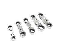 Llave de trinquete, trinquete de bolsillo de cabeza flexible de doble accionamiento, llave plegable de 180 grados, herramienta de reparación retráctil de 3/4 pulgadas para electricista automotriz en