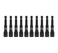 Llave de tubo, 10 piezas de 8 mm x 65 mm adaptador de vástago hexagonal para taladro eléctrico, juego de destornilladores de tuerca magnética con vástago de 1/4 pulgadas para reparación del hogar y