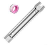 Llave de tubo ajustable para instalación de fregadero y drenaje, herramienta de reparación de llave de fontanería de doble cabeza de 23-27 mm y 34-40 mm, llave de vaso de trinquete (23-27 mm)