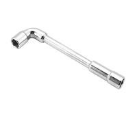 Llave de tubo de acero en forma de L con llave hexagonal herramienta manual para reparación de automóviles y motocicletas con codo perforado para accesibilidad (10 mm)