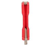Llave de tubo de agua multifunción, llave de tubo para fregadero, herramientas de plomería, color rojo para uso doméstico