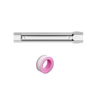 Llave de tubo de doble cabeza, llave de tubo de 23-40 mm para instalación de grifo de drenaje de fregadero, herramienta de reparación de acero plateado con diseño hueco