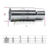 Llave de Tubo F 1/2" para Velas De Ignición beta 956C De 14A 20,8MM