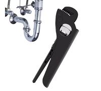 Llave de tubo genérica - Llave de cremallera ajustable de 18 a 30 cm de carbono para fontanería - Pinza resistente para tuercas calefactora-agua grifo baño cocina inodoro casa