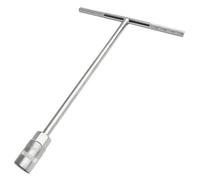 Llave de tubo larga, 6-19 mm, con barra en T hexagonal de alcance profundo (1 unidad), plateado