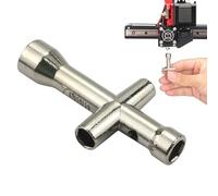 Llave de tubo - llave de cruz, armario de distribución de cruz de 4,8 cm - Llave de tubo de cruz robusta de acero para tuercas M3 y M4, antideslizante y compacta, ideal para electricistas, aficionados