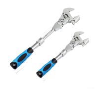 Llave de Tubo para acero Boca Ancha 45mm Plomería Llave de Tubo(B) | para acero aleación cromo, boca extra ancha 45mm, para agarre seguro, reparación para grifos tuberías