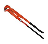 Llave de tubo para fontanería, alicates de doble mango ajustable de 90° con mandíbulas dentadas endurecidas y construcción de acero forjado endurecido con aceite para un mejor agarre y en espacios