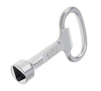 Llave de tubo triangular, herramienta de llave de fontanero, llave de válvula de utilidad, llave de aleación para acceso al grifo de agua, multiusos para puertas de ascensor, herramienta de torsión