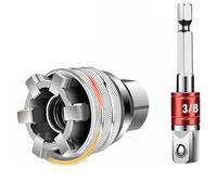 Llave de tubo universal multifunción - Herramienta de mantenimiento universal, manga de llave de enchufe de accionamiento ajustable, para herramienta de reparación profesional métrica de 3/8 "(1pcs)