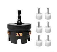 Llave de tuerca adaptable para taladro eléctrico para varillas roscadas de 14, 38 y 12 pulgadas, reduce el esfuerzo manual durante la instalación de tuercas en estructuras de soporte (B)