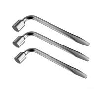 Llave de tuerca de rueda con mango de 28 cm y ángulo de flexión de 8 cm para una mejor accesibilidad durante las tareas de servicio de neumáticos (3 piezas)