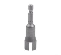 Llave de tuerca ranurada de 66 mm con vástago hexagonal de 6,35 mm para taladro eléctrico, destornillador de tuerca de acero al cromo vanadio para instalación de panel de obturador, acabado negro