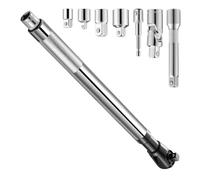 Llave de vaso - Acero de alto carbono de 12.99 pulgadas | Barra de extensión de 1 2 desplazamiento | Juego de adaptadores de impaçtt de alta resistencia. Incluye adaptadores de 3/8 1/4, 1950 g