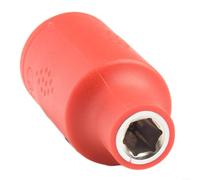 Llave de vaso aislada de 1000 V, llave hexagonal de 3/8 para trabajos eléctricos de alto voltaje, acero al cromo vanadio con cubierta de seguridad TPE, tamaños métricos de 8 mm a 32 mm
