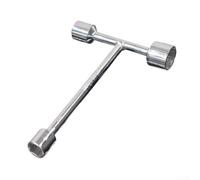 Llave de vaso con mango en T de 3 vías con diseño de triple horquilla para reparación de automóviles, llave hexagonal de varios tamaños de 8-19 mm, acero al carbono forjado (12-14-17 mm)