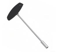 Llave de vaso con mango en T para motosierra, desbrozadora, cortasetos, herramienta de jardín de metal de 8 pulgadas para reparación de equipos eléctricos al aire libre, plata