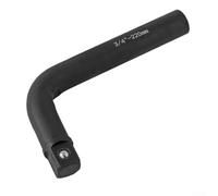 Llave de vaso de 3/4, barra de conexión extendida neumática con mango de codo en forma de L ennegrecido resistente para reparación profesional (160 mm)