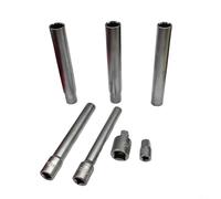 Llave de vaso de 3/8 pulgadas, adaptador hexagonal de 120 mm de acero al cromo vanadio de 12 puntos, para herramientas neumáticas eléctricas de litio de CA (12 puntos)