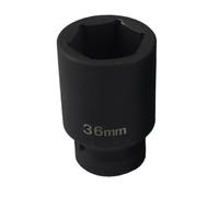 Llave de vaso de 36 mm, llave hexagonal de 3/4 pulgadas, 78 mm de profundidad para inserto de llave de impacto con ranura de captura de bola, hecha de acero para reparación de automóviles y hogares, 1