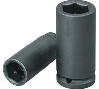 llave de vaso de 77 mm de longitud para tornillos hexagonales de 16 mm con cuadradillo de 1/2" (12,5 mm)