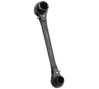 Llave de vaso de dos direcciones de 6 puntos, diseño de doble cabeza, construcción de acero de alto carbono, mango ergonómico, llave de trinquete bidireccional