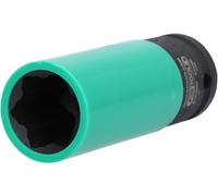 Llave de vaso de impacto de 1/2" con perfil especial para llantas de aluminio de Hyundai/Kia, larga, MS21