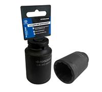 Llave de vaso de impacto profundo de 36 mm, tuerca de buje de transmisión de 1,27 cm, Bi hexagonal, 12 puntos