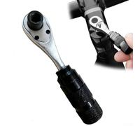 Llave de vaso de trinquete bidireccional compacta de 4 pulgadas para 1 para reparación de puntas de destornillador de 1/4 pulgadas en aplicaciones automotrices y domésticas (cabeza de llave)