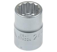 Llave de vaso dentada de 3/4 pulgadas, 12 cantos (SW 24 mm)