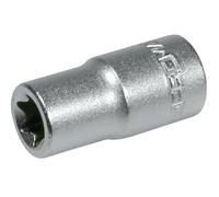 Llave de vaso E5 1/4 pulgadas, Torx, para accionamiento cuadrado