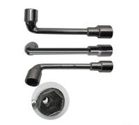 Llave de vaso en forma de 7 con diseño en forma de L para reparación de automóviles, montaje de muebles y servicio de maquinaria, herramienta de llave de codo recubierta de cromo (8 mm)