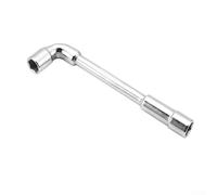 Llave de vaso en forma de L de acero cromado para servicio automotriz con codo perforado y agarre hexagonal (6 mm)