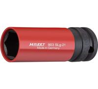 Llave de vaso HAZET 903SLG-21 I Accionamiento: cuadrado y hexagonal exterior para el cambio de neumáticos de vehículos y automóviles, ancho de llanta: 21 mm I para el uso a máquina