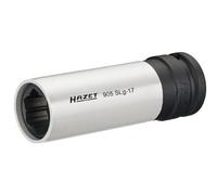 Llave de vaso HAZET 905SLG-17 I Accionamiento: cuadrado e híbrido de perfil especial para el cambio de neumáticos de vehículos y automóviles, anchura entre planos: 17 mm
