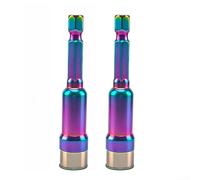 Llave de vaso no magnética de 8 mm para trabajos IMPACT con mecanismo de rueda de bola de alta resistencia, cromo vanadio, acero estándar, vástago hexagonal, longitud extendida, color del arco iris (B