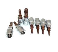 Llave de vaso Torx de 1/4 pulgadas de acero al cromo vanadio, accesorio de herramienta manual T8 T15 T20 T25 T30 T40 Star Drive Destornillador Llave de vaso para bricolaje y reparación (T40)