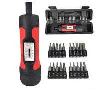 Llave dinamométrica de precisión de 1/4 pulgadas con ajuste de 10-65 pulgadas para aplicaciones que requieren una fuerza de sujeción exacta (1 juego)
