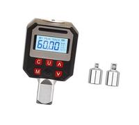 Llave dinamométrica digital ajustable, 5 rangos personalizables, 500 registros de datos, 9 valores preestablecidos, sistemas de alertas audibles visuales, modos de seguimiento de pares, medidor