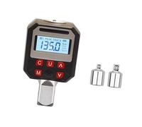 Llave dinamométrica digital ajustable, 5 rangos personalizables, 500 registros de datos, 9 valores preestablecidos, sistemas de alertas audibles visuales, modos de seguimiento de pares, medidor